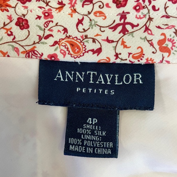 Pink Floral Silk Skirt with Ribbon Tie - Picture 5 of 6